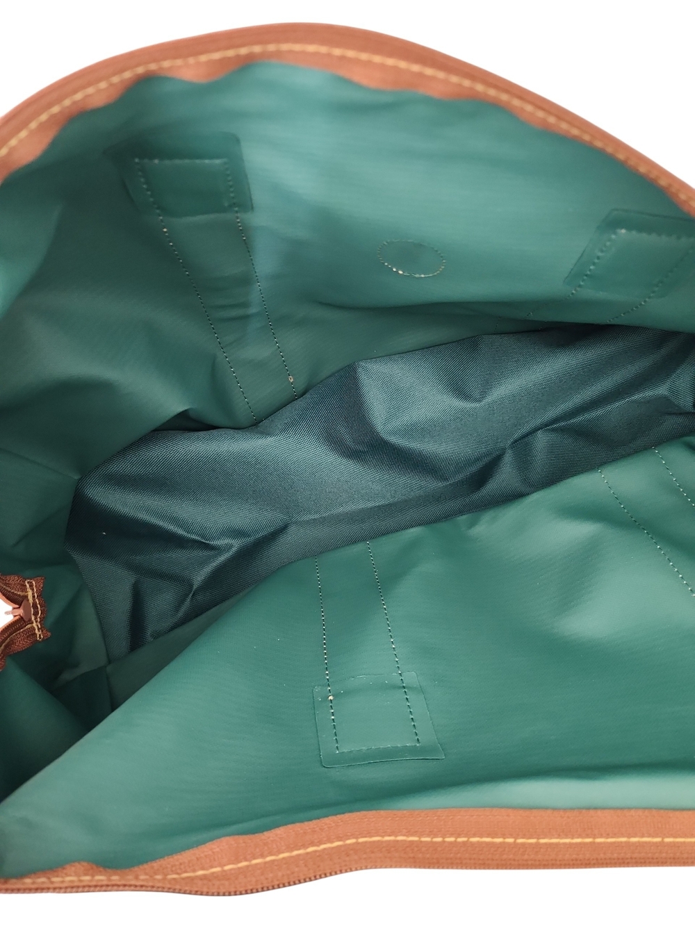 Vintage Polo Ralph Lauren Teal and Brown Canvas & Leather Travel Duffel - Picture 5 of 6
